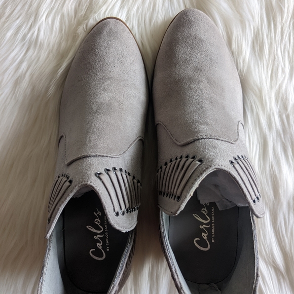 🆕 Carlos •Faux Suede• Almond Toe Ankle Boots - Picture 2 of 9